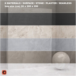 Miscellaneous 6 materials seamless stone plaster set 24 