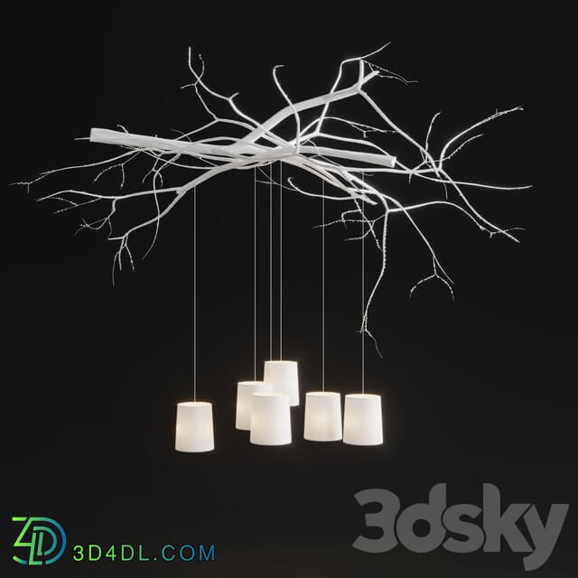 Chandelier handmade in Chalet style Pendant light 3D Models