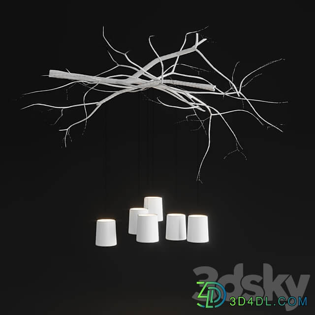 Chandelier handmade in Chalet style Pendant light 3D Models