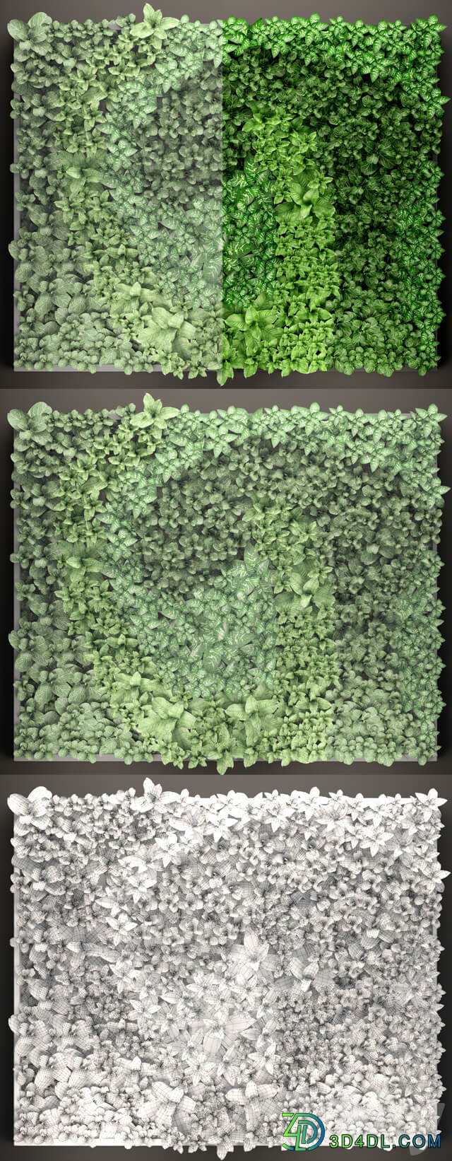 Vertical garden 14. vertical garden green wall phytomodule eco design picture of flowers plants on the wall Fitowall 3D Models