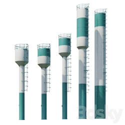 Water tower Rozhnovsky 3D Models 