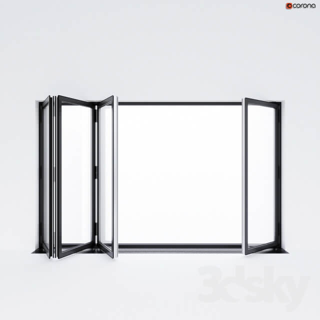 Sliding aluminum window accordion door 