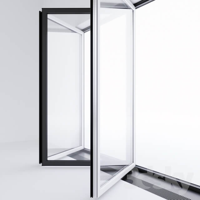 Sliding aluminum window accordion door 