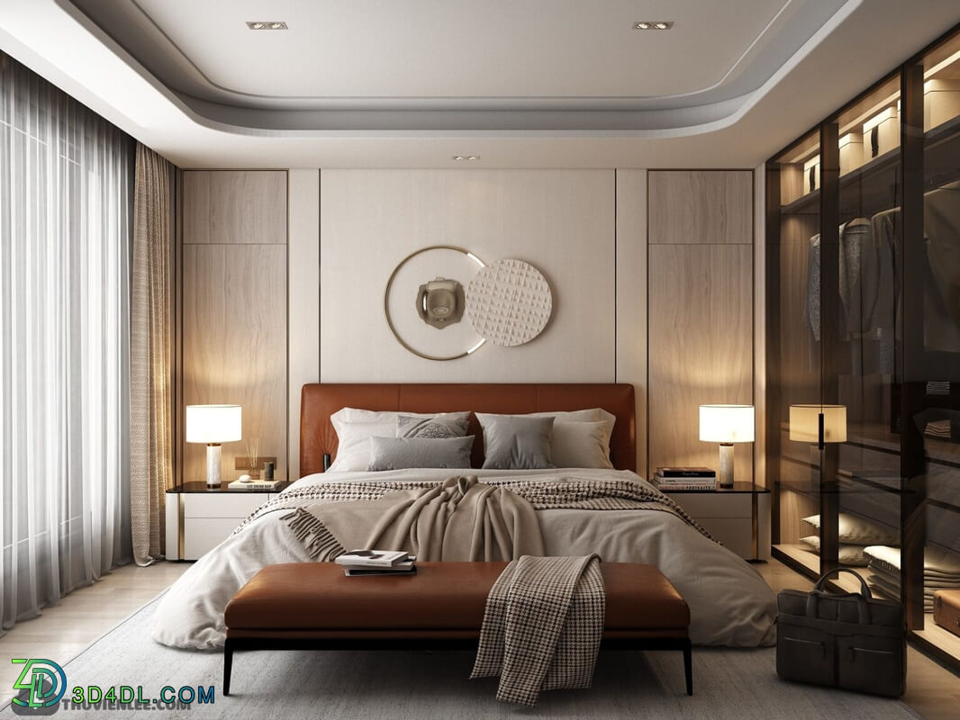 3D Interior Scenes File 3dsmax Model Bedroom 392 By Huy Hieu Lee