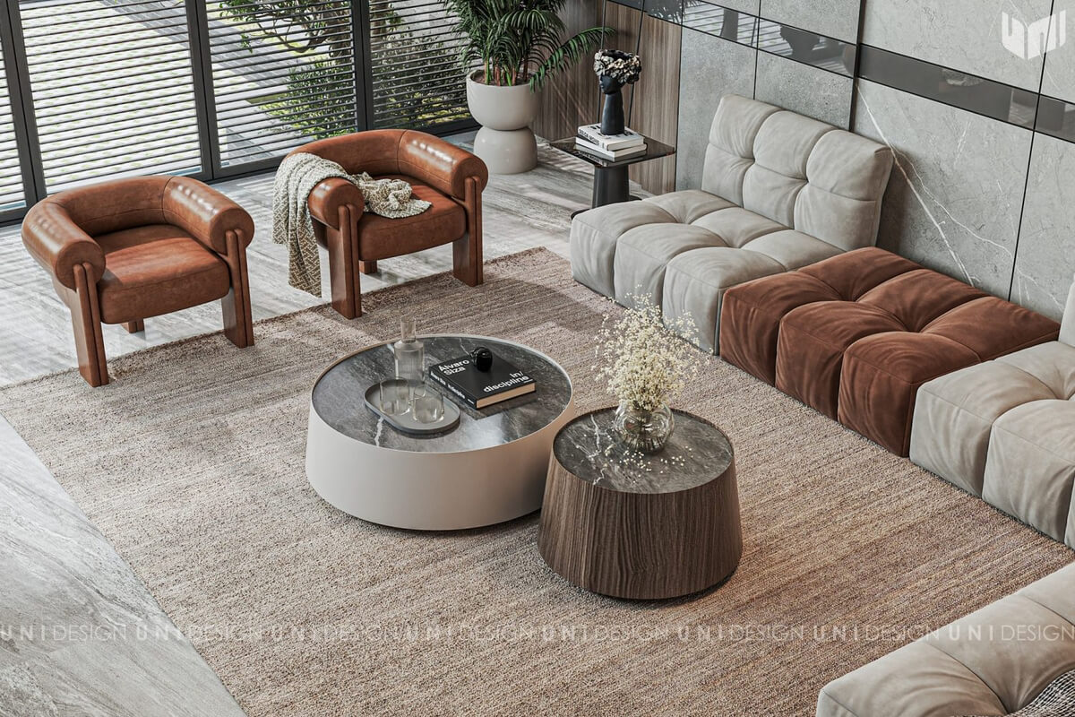 13430. 3D Living Room - Kitchen Interior Model Download by Nguyen Trung Phuc