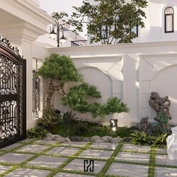 9559 3D Garden landscape Model 3dsmax by Hieu Nguyen 