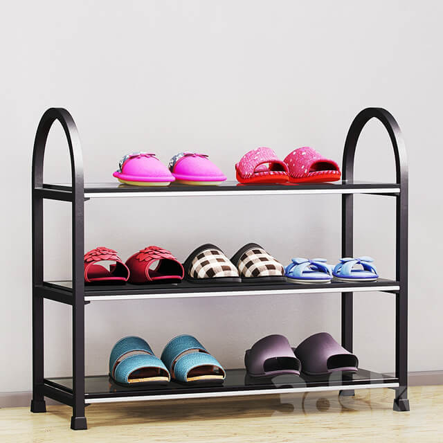 Set of slippers 2 Footwear 3D Models