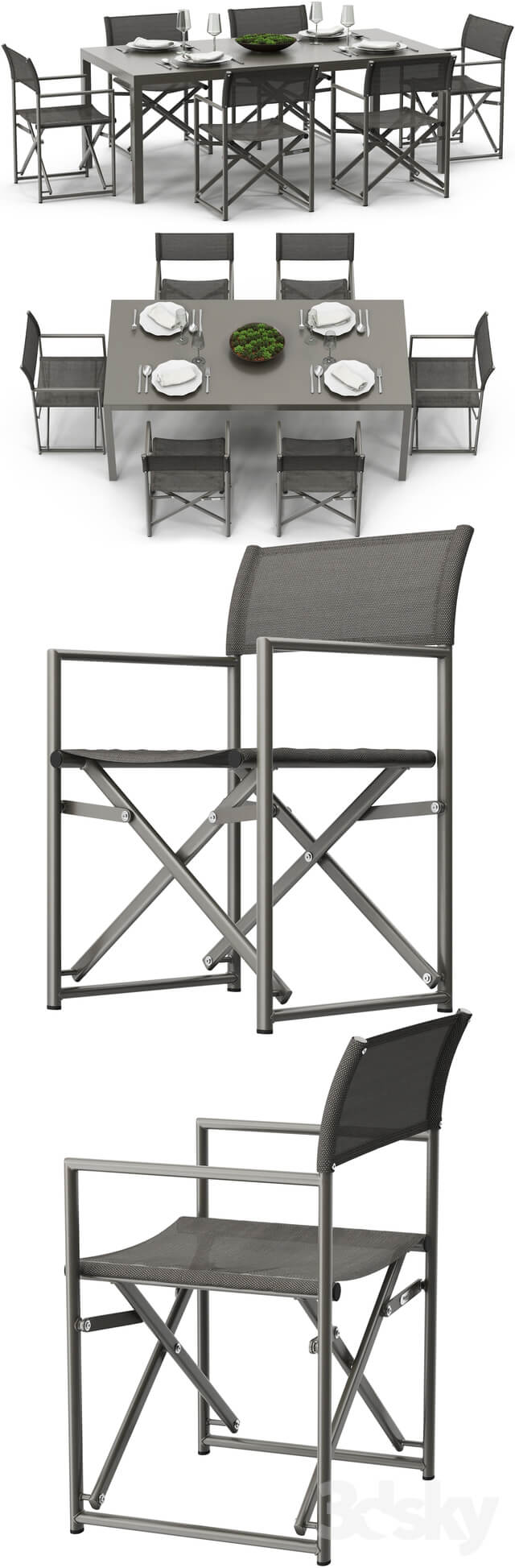 Table Chair Varaschin VICTOR movie director chair