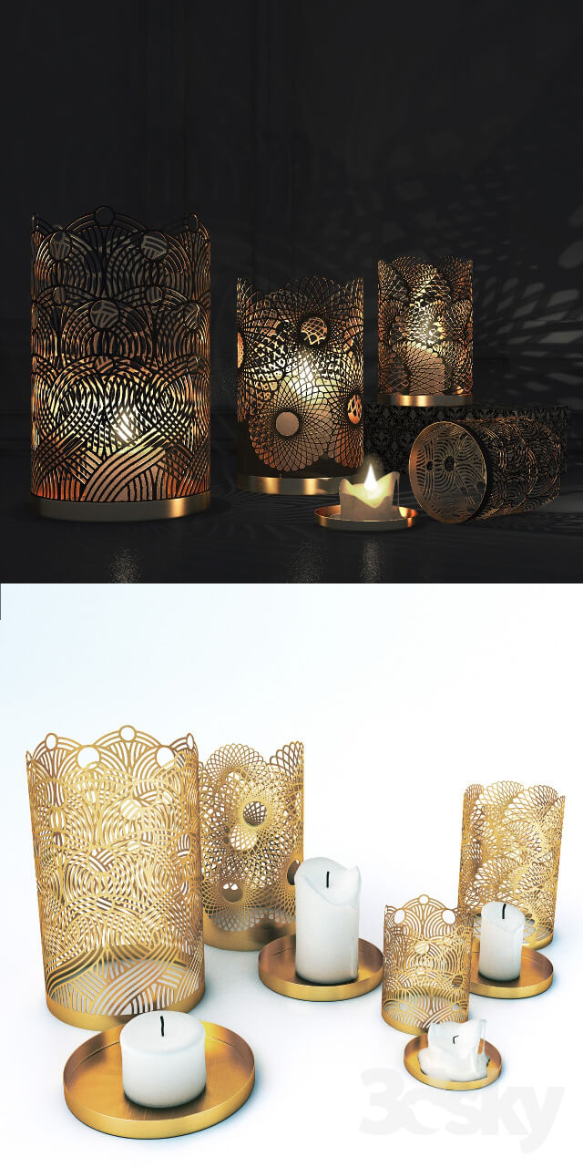 Decorative Openwork Candle Holders