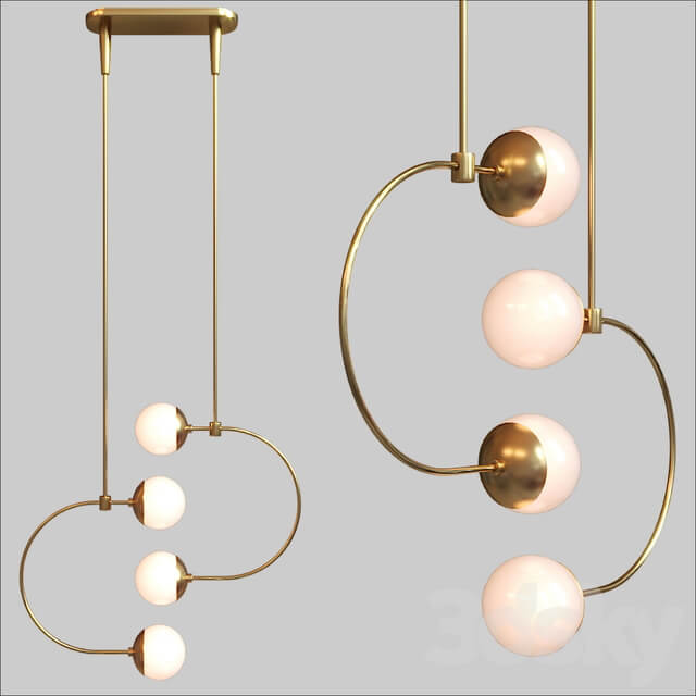 BOWER C LIGHT DOUBLE PENDANT Pendant light 3D Models