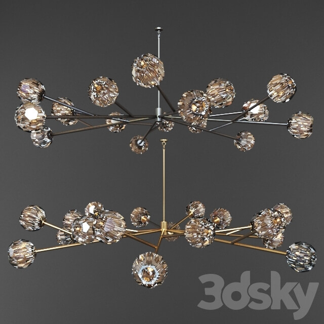 BOULE DE CRISTAL ROUND CHANDELIER Pendant light 3D Models
