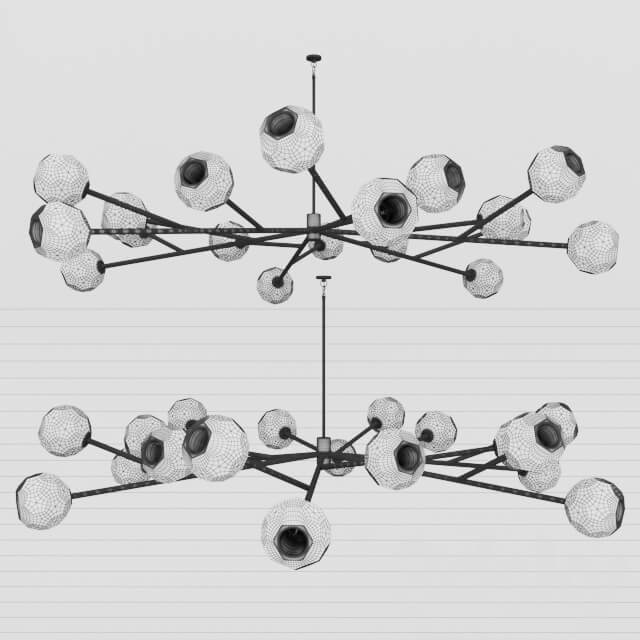 BOULE DE CRISTAL ROUND CHANDELIER Pendant light 3D Models