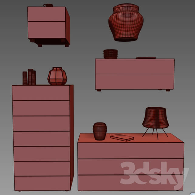 Sideboard Chest of drawer POLIFORM NIGHT COMPLEMENTS DREAM