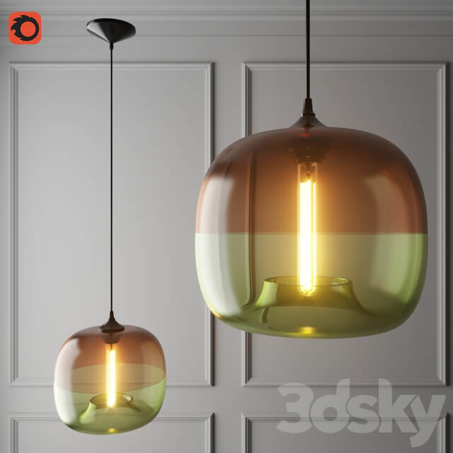 Chandelier Encalmo stamen Pendant Chocolate smoke Pendant light 3D Models