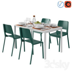 Table Chair IKEA MELLTORP and TEODORES 