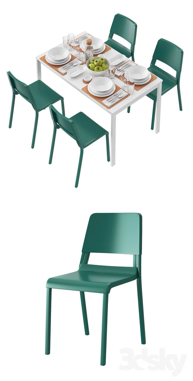 Table Chair IKEA MELLTORP and TEODORES