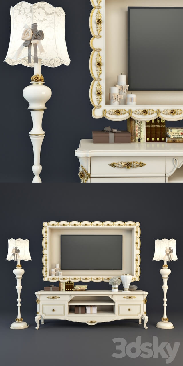 Bedside table for Antonelli Moravio Charme 3D Models