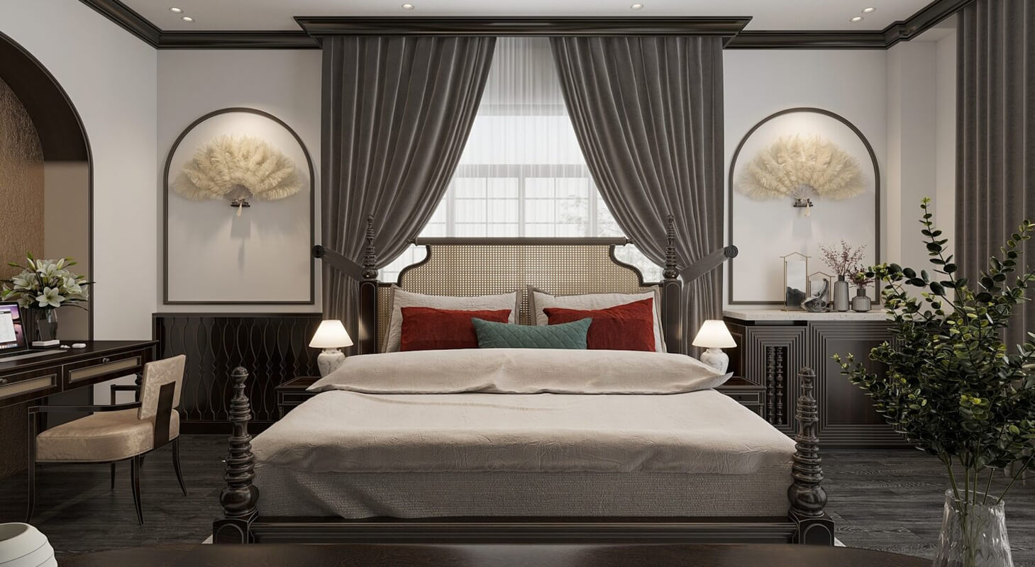  Indochine Bedroom Interior Model by Tran Quang Sang