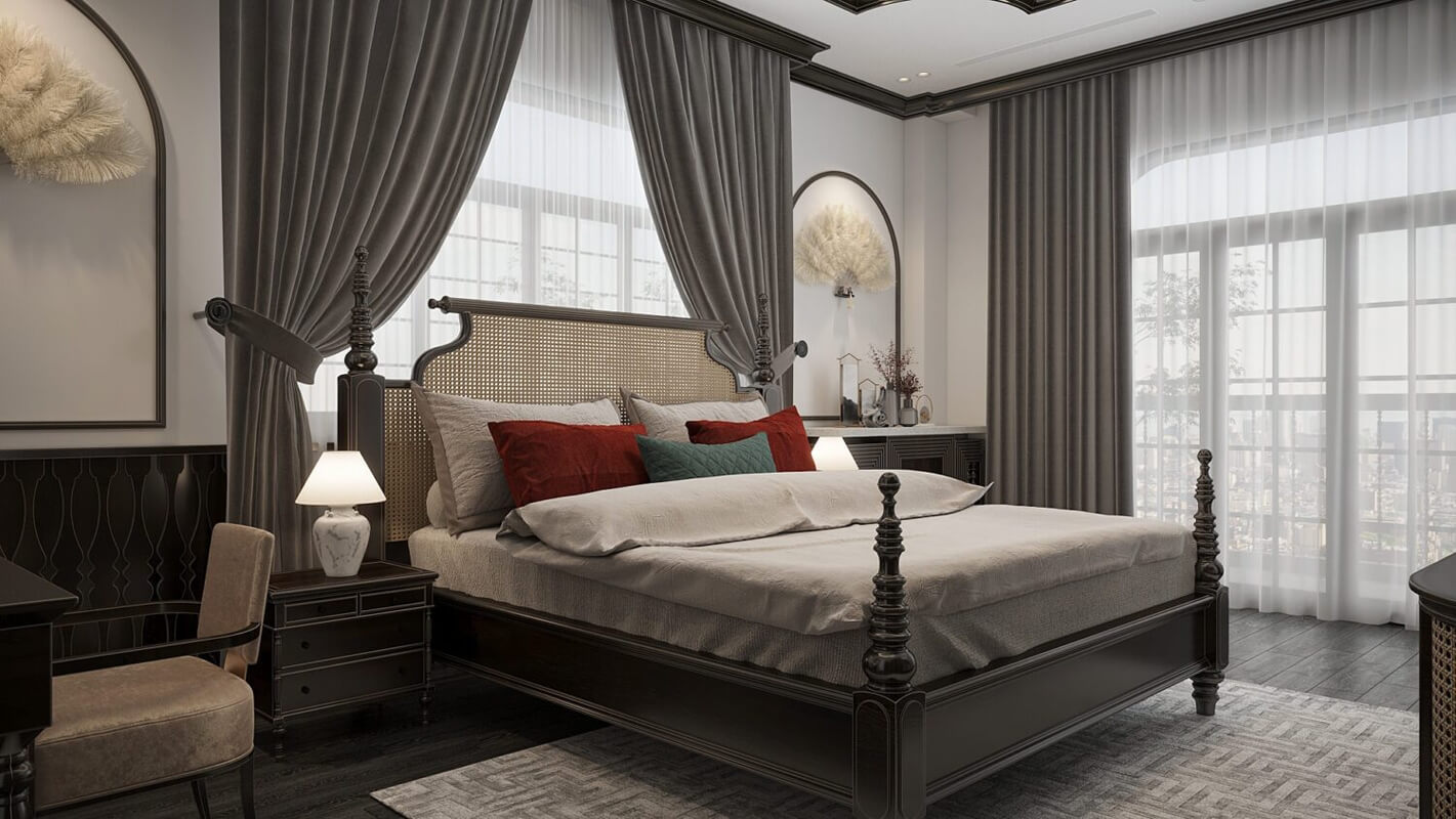  Indochine Bedroom Interior Model by Tran Quang Sang