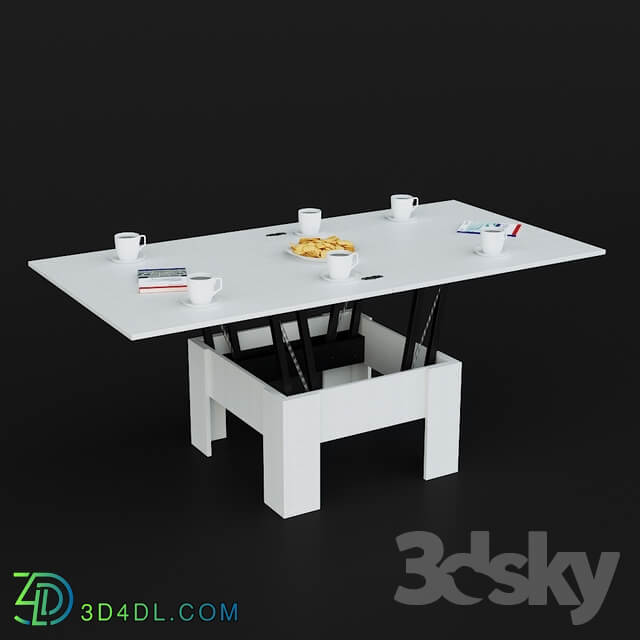 Hoff transformer table with decor
