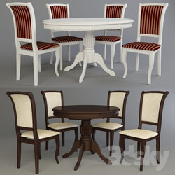 Table Chair Woodville factory furniture set 