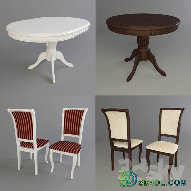 Table Chair Woodville factory furniture set