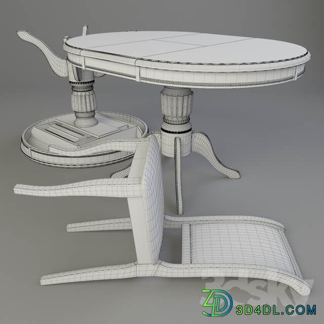 Table Chair Woodville factory furniture set