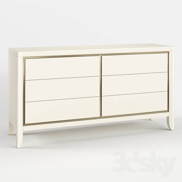 Sideboard Chest of drawer White White Caracole