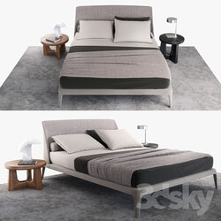 Bed Poliform Kelly Imbottito 
