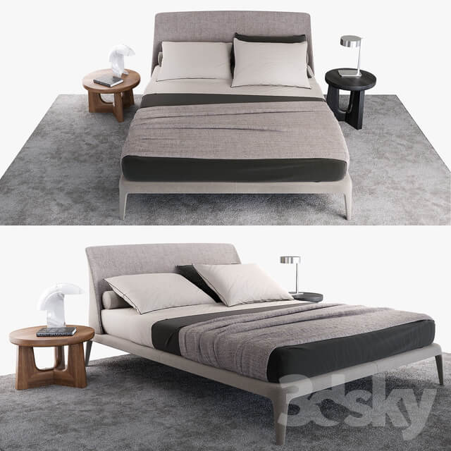 Bed Poliform Kelly Imbottito