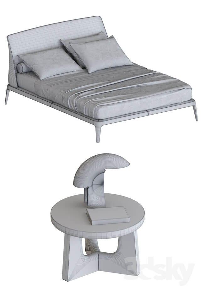 Bed Poliform Kelly Imbottito