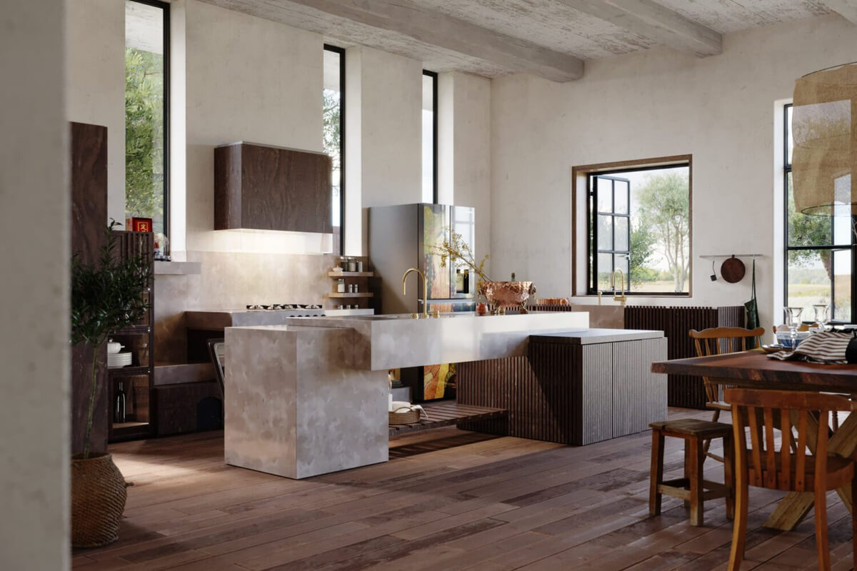  3D Interior Kitchen Room by Quoc Dang
