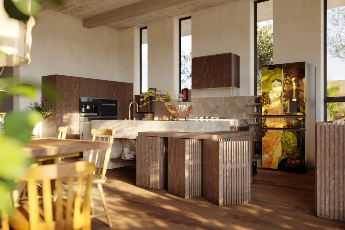  3D Interior Kitchen Room by Quoc Dang