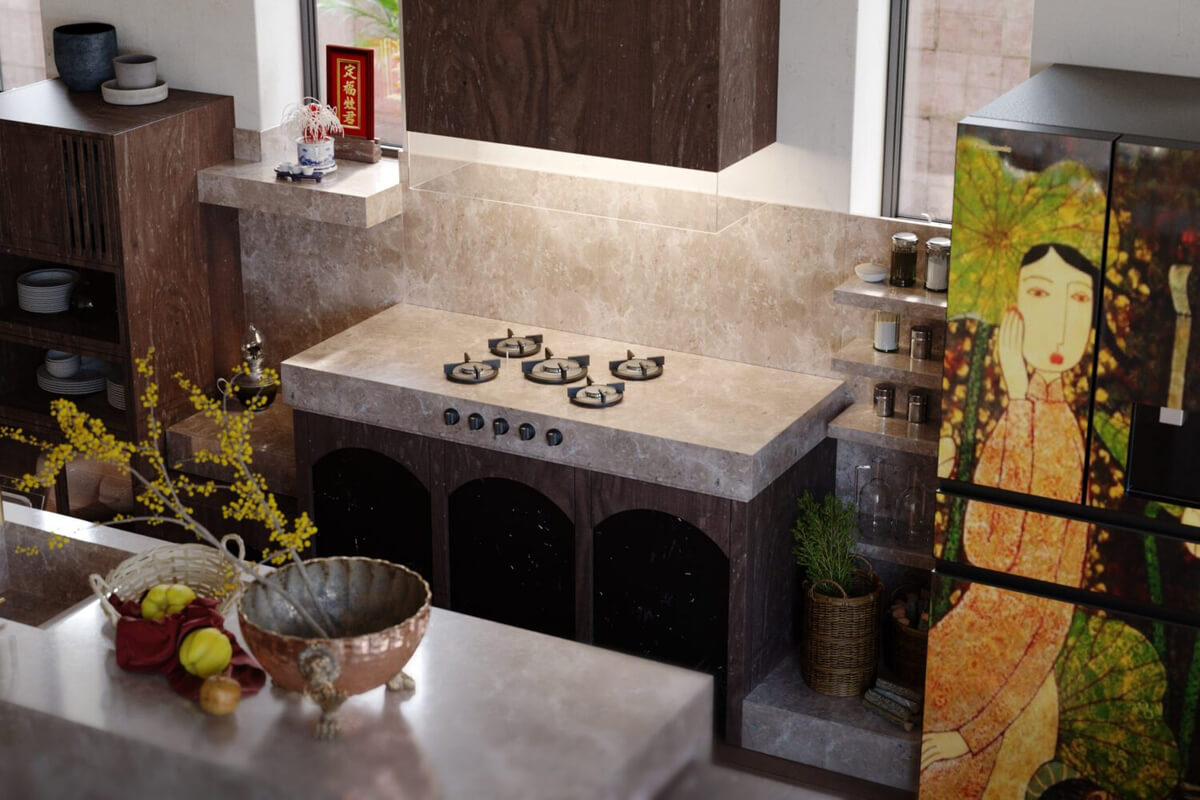  3D Interior Kitchen Room by Quoc Dang