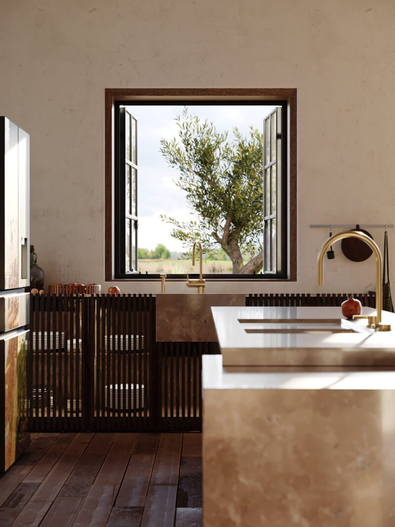  3D Interior Kitchen Room by Quoc Dang