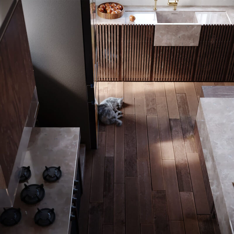  3D Interior Kitchen Room by Quoc Dang