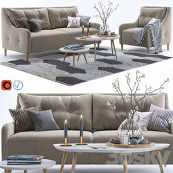 Jenson armchair and sofa 2 3D Models 