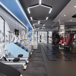  3D Gymroom Interior by Quan Le 