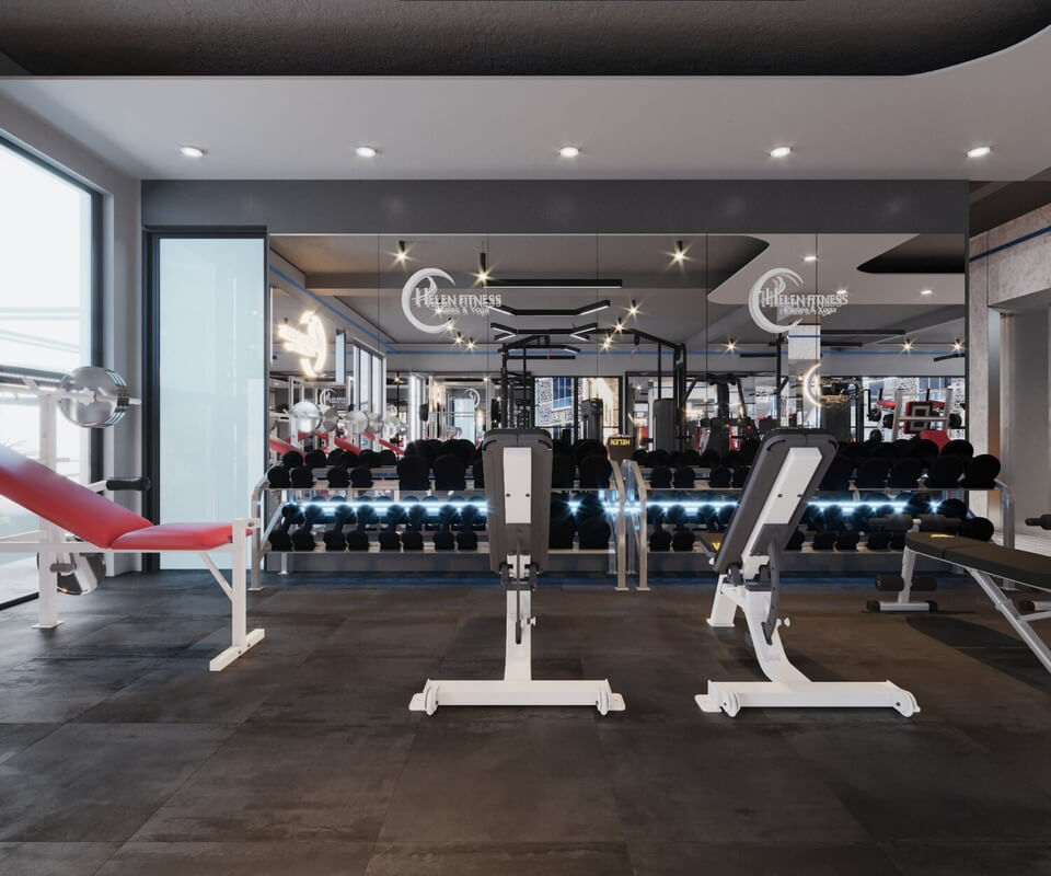  3D Gymroom Interior by Quan Le