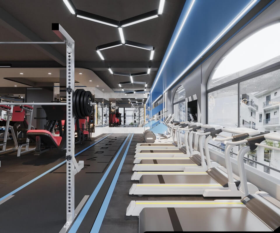  3D Gymroom Interior by Quan Le
