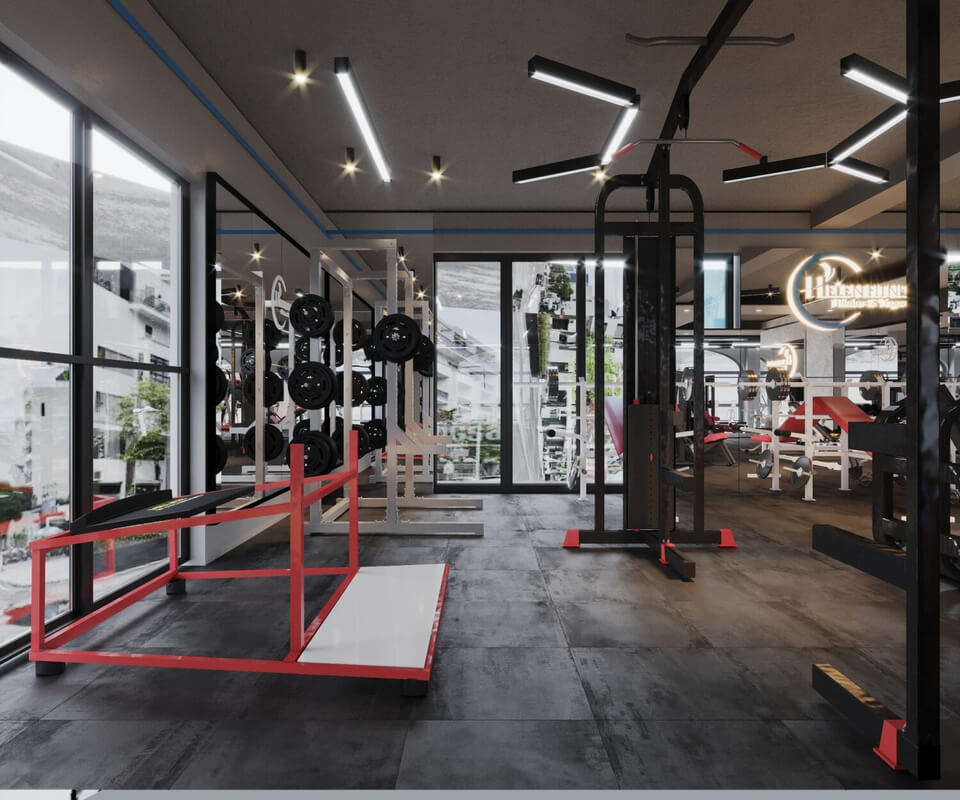  3D Gymroom Interior by Quan Le