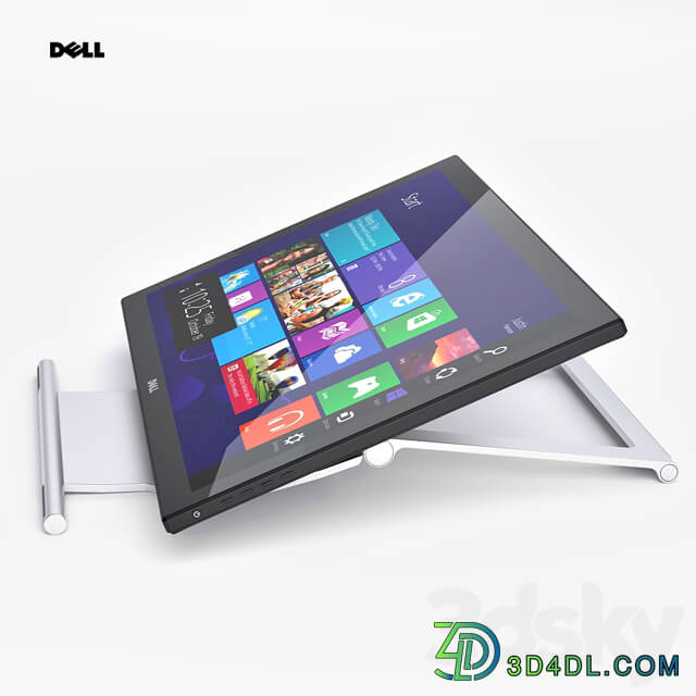 Dell 21.5 Touch Monitor PC other electronics 3D Models