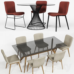 Table Chair Calligaris ANNIE chair VORTEX TOKYO table 