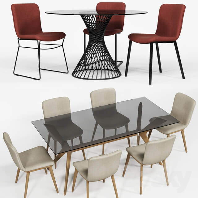 Table Chair Calligaris ANNIE chair VORTEX TOKYO table