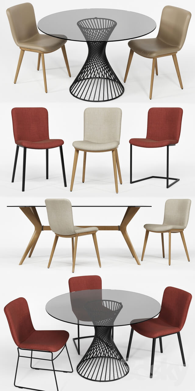 Table Chair Calligaris ANNIE chair VORTEX TOKYO table