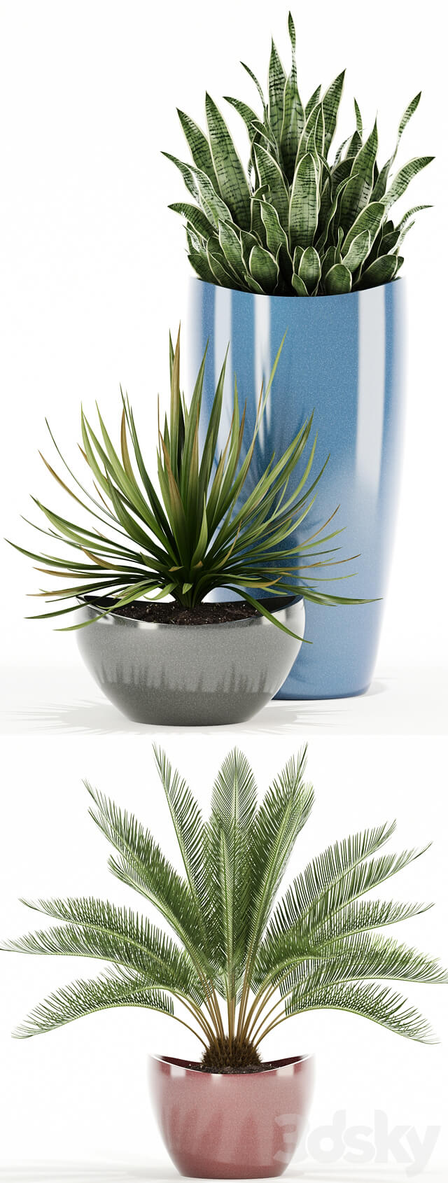 Plants collection 99 Awesomeplanters 3D Models