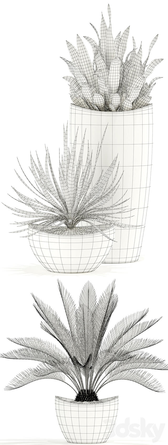Plants collection 99 Awesomeplanters 3D Models