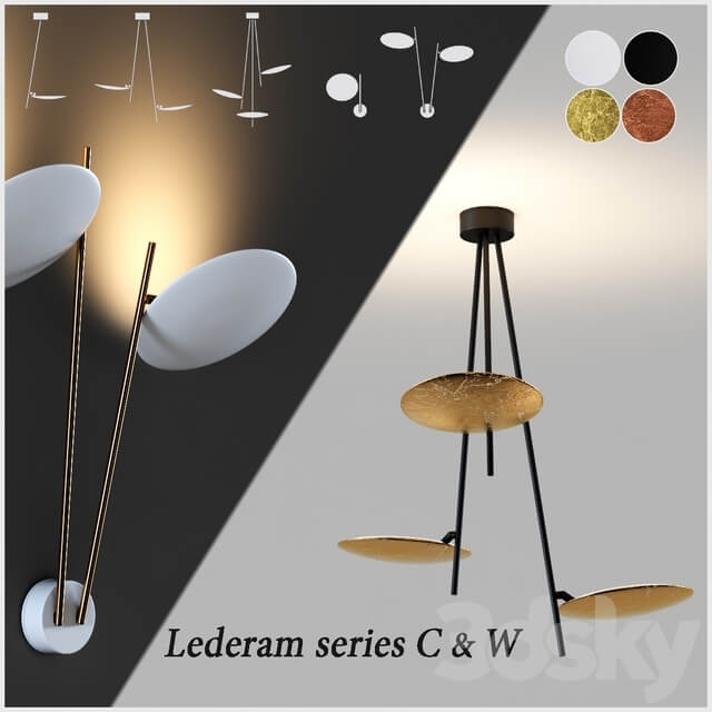 Lederam series C W Pendant light 3D Models