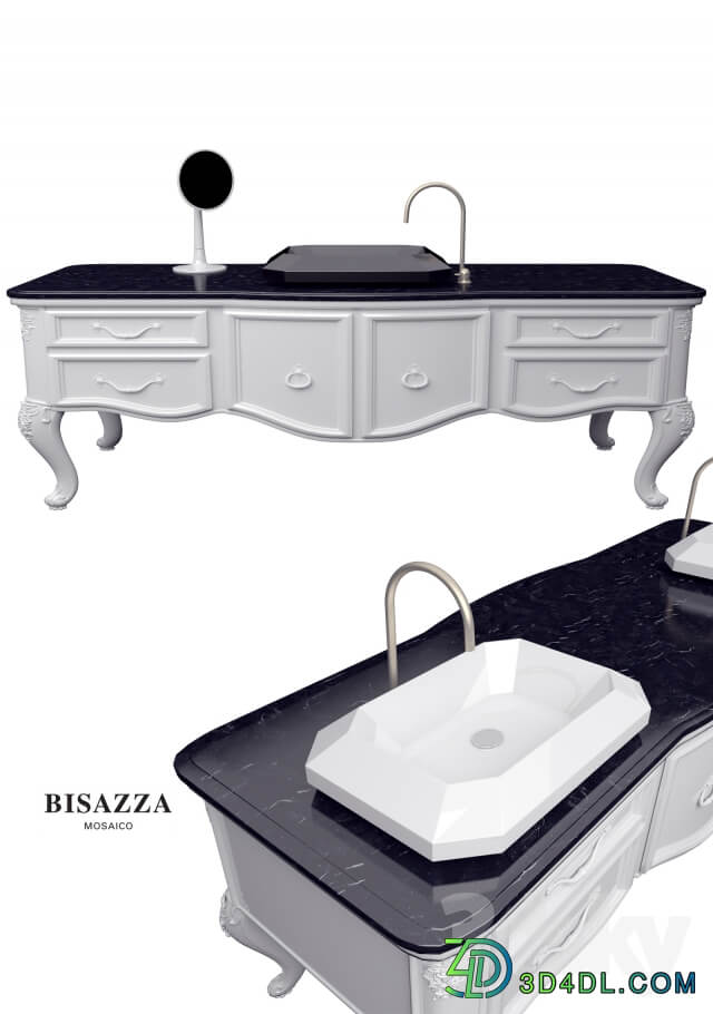 BISAZZA Wash basin Bagno 02 Serie Diamante MOSAICO luxury design octagonal washbasin