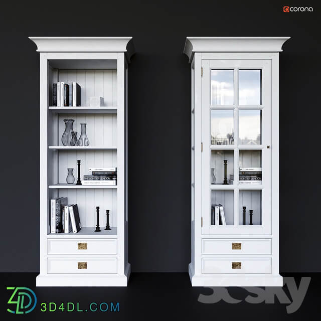 Wardrobe Display cabinets Showcases Oxford Dantone Home glazed and open